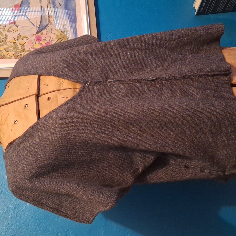 Gray V-Neck Sweater by